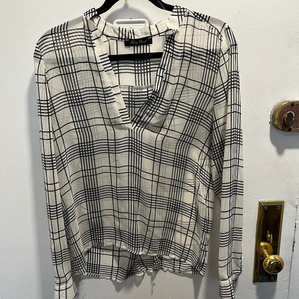 Silk White Plaid Shirt